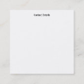 Business Card style and design Vierkante Visitekaartje (Achterkant)