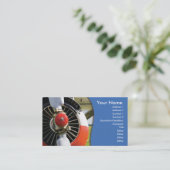 business card template aviation visitekaartje (Staand voorkant)