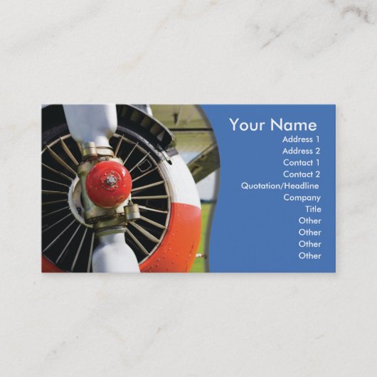 business card template aviation visitekaartje (Voorkant)
