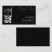 Business Card Template Plain White Generic Logo Visitekaartje (Voorkant / Achterkant)