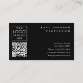 Business Card Template Plain White Generic Logo Visitekaartje (Voorkant)
