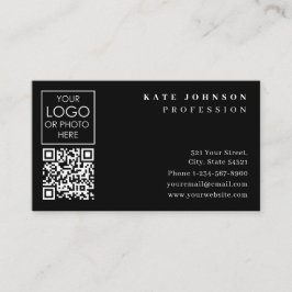 Business Card Template Plain White Generic Logo Visitekaartje