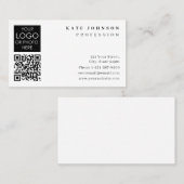 Business Card Template Plain White Generic Logo Visitekaartje (Voorkant / Achterkant)