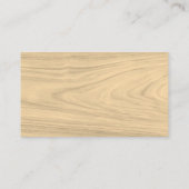 Business Card Template Plain White Generic Wood Visitekaartje (Achterkant)