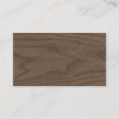 Business Card Template Plain White Generic Wood Visitekaartje (Achterkant)