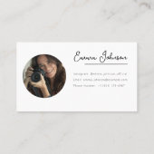 Business card template with photo, minimalist visitekaartje (Achterkant)