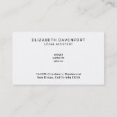 BUSINESS card template zwart Visitekaartje (Achterkant)