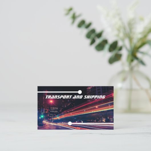 business card, transport, logistic, nightexpress 1 visitekaartje (Staand voorkant)