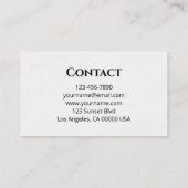 Business card visitekaartje (Achterkant)