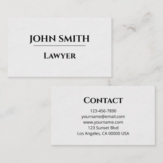 Business card visitekaartje (Voorkant / Achterkant)