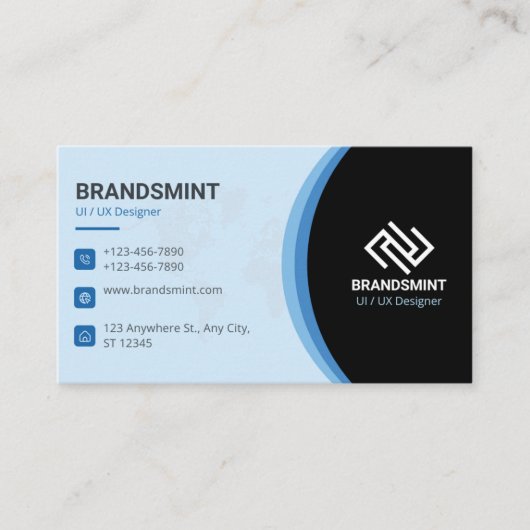 business card visitekaartje (Voorkant)