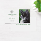 business card with a black and white dog visitekaartje (Bureau)