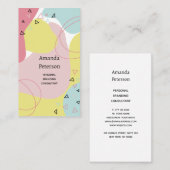 Business card with abstract colorful background visitekaartje (Voorkant / Achterkant)