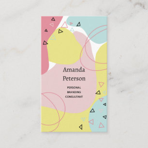 Business card with abstract colorful background visitekaartje