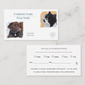 Business Card with appointment  Visitekaartje (Voorkant / Achterkant)