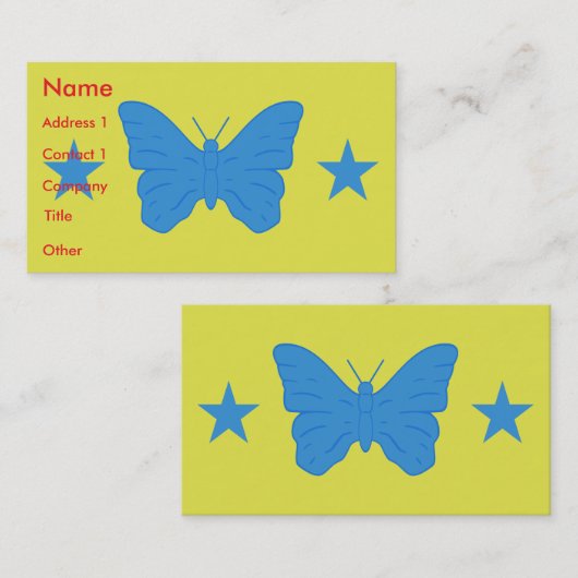 Business Card with Flag of Bady Bassitt, Brazil Visitekaartje (Voorkant / Achterkant)