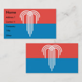 Business Card with Flag of Kansas City, Missouri Visitekaartje (Voorkant / Achterkant)