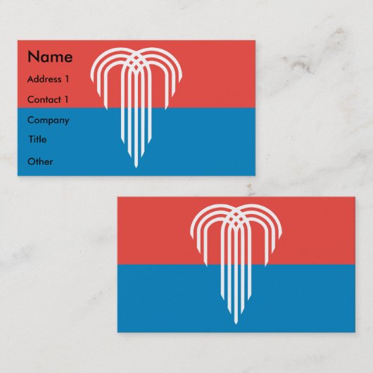Business Card with Flag of Kansas City, Missouri Visitekaartje (Voorkant / Achterkant)