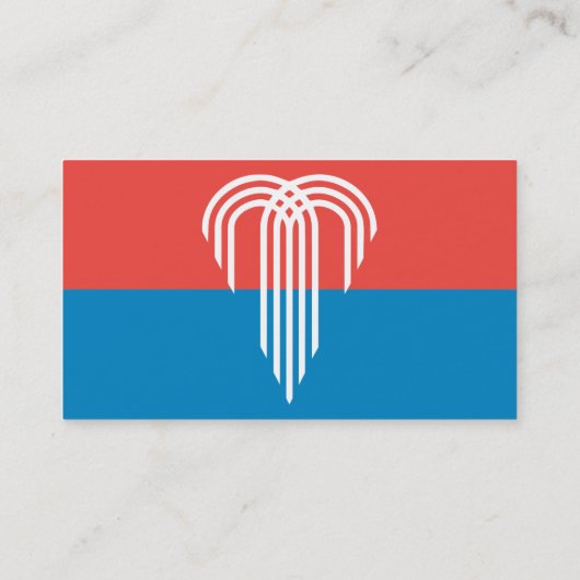 Business Card with Flag of Kansas City, Missouri Visitekaartje (Achterkant)