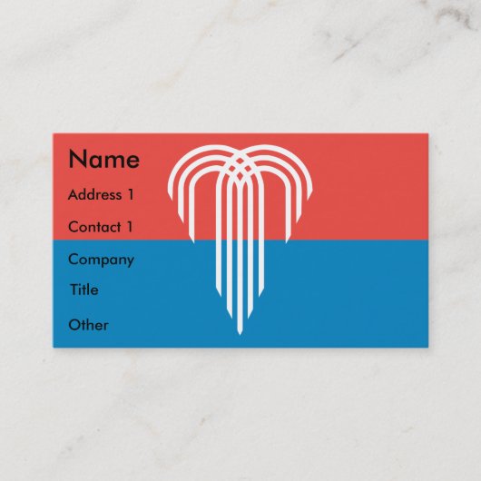 Business Card with Flag of Kansas City, Missouri Visitekaartje (Voorkant)