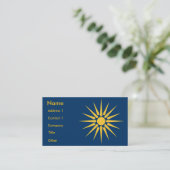 Business Card with Flag of Macedonia, Greece Visitekaartje (Staand voorkant)