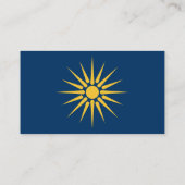 Business Card with Flag of Macedonia, Greece Visitekaartje (Achterkant)