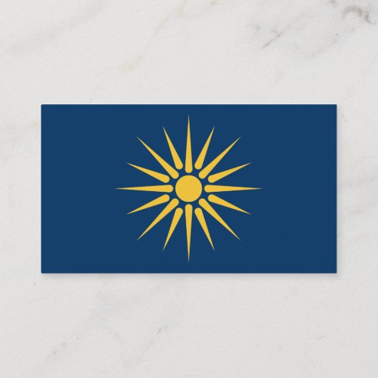 Business Card with Flag of Macedonia, Greece Visitekaartje (Achterkant)