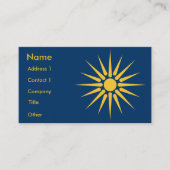 Business Card with Flag of Macedonia, Greece Visitekaartje (Voorkant)