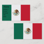Business Card with Flag of Mexico Visitekaartje (Voorkant / Achterkant)