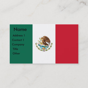 Business Card with Flag of Mexico Visitekaartje