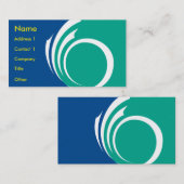Business Card with Flag of Ottawa, Canada Visitekaartje (Voorkant / Achterkant)