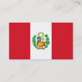 Business Card with Flag of Peru Visitekaartje (Achterkant)