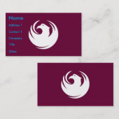 Business Card with Flag of Phoenix City, Arizona Visitekaartje (Voorkant / Achterkant)