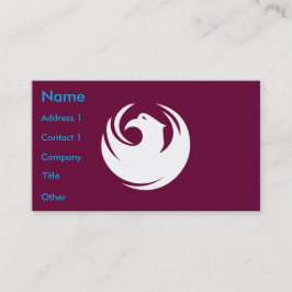 Business Card with Flag of Phoenix City, Arizona Visitekaartje