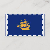 Business Card with Flag of Quebec City, Canada Visitekaartje (Achterkant)
