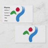 Business Card with Flag of Seoul, South Korea Visitekaartje (Voorkant / Achterkant)