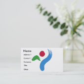 Business Card with Flag of Seoul, South Korea Visitekaartje (Staand voorkant)
