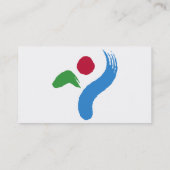 Business Card with Flag of Seoul, South Korea Visitekaartje (Achterkant)