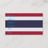 Business Card with Flag of Thailanda Visitekaartje (Voorkant)