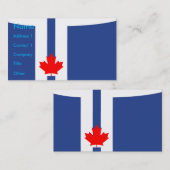 Business Card with Flag of Toronto, Canada Visitekaartje (Voorkant / Achterkant)