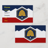 Business Card with Flag of Utah, USA Visitekaartje (Voorkant / Achterkant)