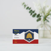 Business Card with Flag of Utah, USA Visitekaartje (Staand voorkant)