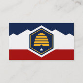 Business Card with Flag of Utah, USA Visitekaartje (Achterkant)