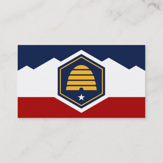 Business Card with Flag of Utah, USA Visitekaartje (Achterkant)