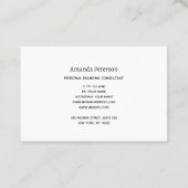 Business card with floral pattern background visitekaartje (Achterkant)