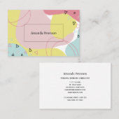 Business card with floral pattern background visitekaartje (Voorkant / Achterkant)