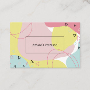 Business card with floral pattern background visitekaartje