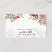 business card with flowers visitekaartje (Achterkant)
