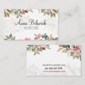 business card with flowers visitekaartje (Voorkant / Achterkant)