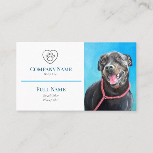 Business Card with painting of flowers Visitekaartje (Voorkant)